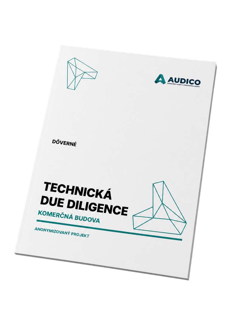 Anonymizovaná titulná strana protokolu technickej due diligence AUDICO bez pozadia